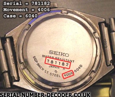 seiko watch value by serial number.